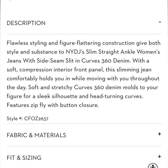 NYDJ Curves 360 Slim Straight Lavender Jeans Sz 8 NWT - Picture 7 of 8